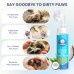 Paw Cleaner | No-Rinse Foaming Cleanser for Dogs Cats | 6.8 fl oz | Gentle and Safe | Pleasant Smell | Deep Clean Pet Paws | Bottle with Removable Soft Silicone Brush