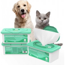 Pet Wipes for Dogs & Cats, Extra Moist & Thick Grooming Puppy Wipes with 100 Fresh Counts, Aloe Vera/Nature